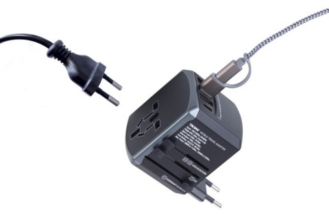 Adapter podróżny TROIKA World Travel, czarny