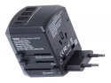 Adapter podróżny TROIKA World Travel, czarny