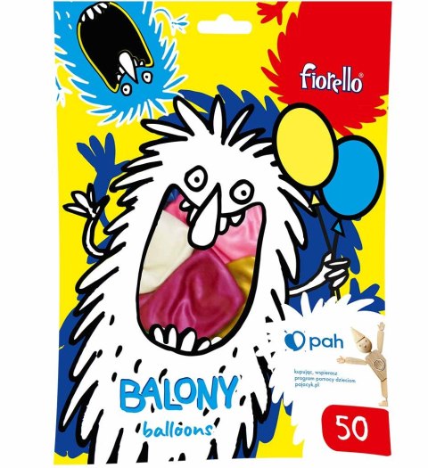 Balon metal mix kolor Fiorello rozmiar 10" (50szt.) 170-2795