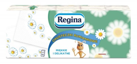 Chusteczki higieniczne REGINA Chusteczki Rumiankowe, 4-warstwowe, 10x9 szt., białe
