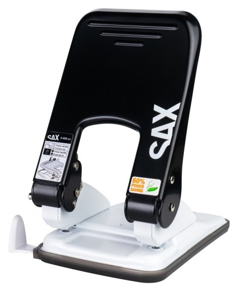 Dziurkacz SAX 558 EasyPro L, dziurkuje do 50 kartek, czarny
