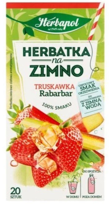 Herbata HERBAPOL NA ZIMNO Truskawka & Rabarbar (20 saszetek)