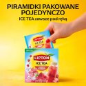 Herbata LIPTON, do parzenia na zimno, malina i hibiskus, 10 torebek