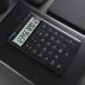 Kalkulator biurowy DONAU TECH, 12-cyfr. wyświetlacz, funkcja pierw., GT, wym. 166x104 mm, czarny