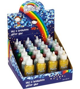 Klej brokatowy FIORELLO GR-BK20 (mix kolor 24szt) 170-2228