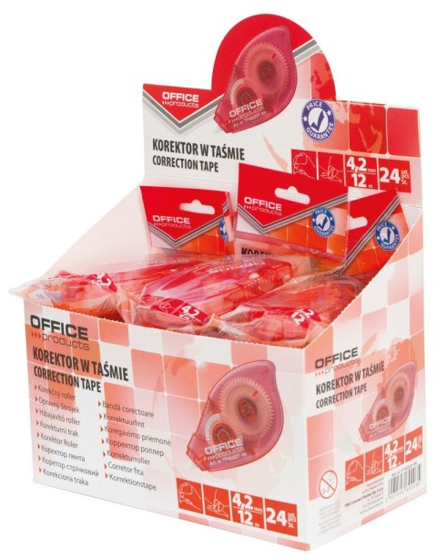 Korektor w taśmie OFFICE PRODUCTS, myszka, 4,2mmx12m, zawieszka