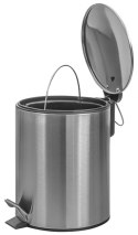 Kosz ze stopką Donau Home Modern, wolnoopadający, 5l, srebrny mat