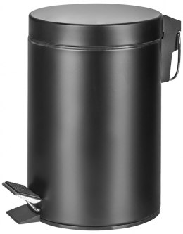 Kosz ze stopką Donau Home, wolnoopadający, 3l, czarny