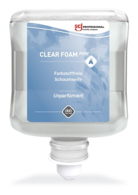 Mydło w pianie DEB Clear Foam Pure, wkład do dozownika, 1l, bezzapachowe