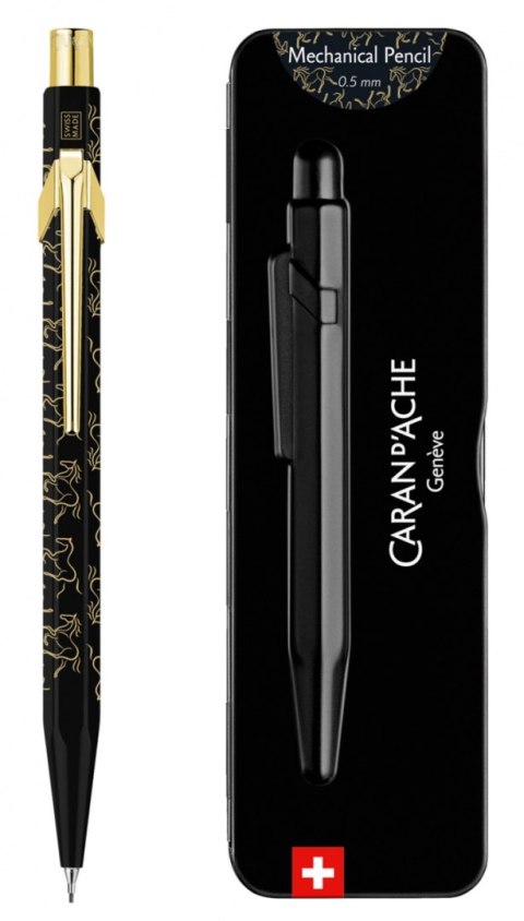 Ołówek mechaniczny CARAN D'ACHE 844 Horse, 0,5mm, w pudełku, czarny