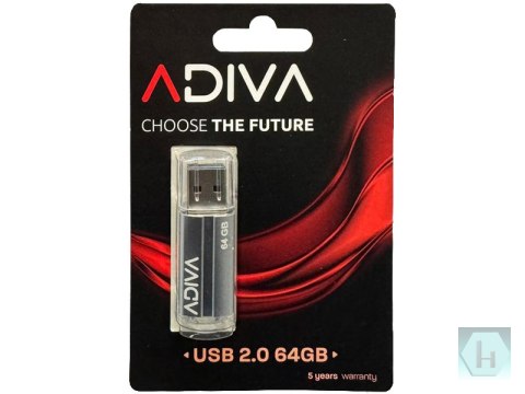 Pamięć Pendrive ADIVA 64GB czarny USB 2.0