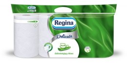 Papier toaletowy REGINA Delicate Aloes, 3-warstwowy, 18m, 150 listków, 8 rolek, biały