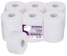 Papier toaletowy celulozowy DONAU EXPERT Jumbo, 2-warstwowy, 500 listków, 12szt., biały