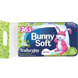 Papier toaletowy szary 1W 36.5m 8 rolek makulatura (8 rolek) Bunny Soft
