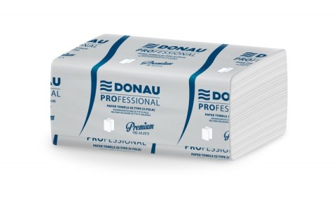 Ręcznik ZZ celulozowy DONAU PROFESSIONAL, 2-warstwowy, 3000 listków, 20szt., biały