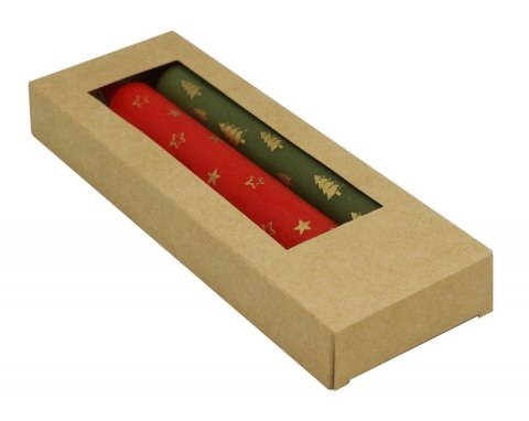 Świeca stołowa DONAU HOME X-Mas, 22x175mm, 3 szt., mix wzorów/kolorów