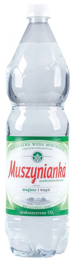 Woda MUSZYNIANKA, niegazowana, 1,5l, kaucja