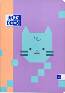 Zeszyt Oxford ZOO Blocks A4, 32k, linia podwójna kolorowa, 400208081