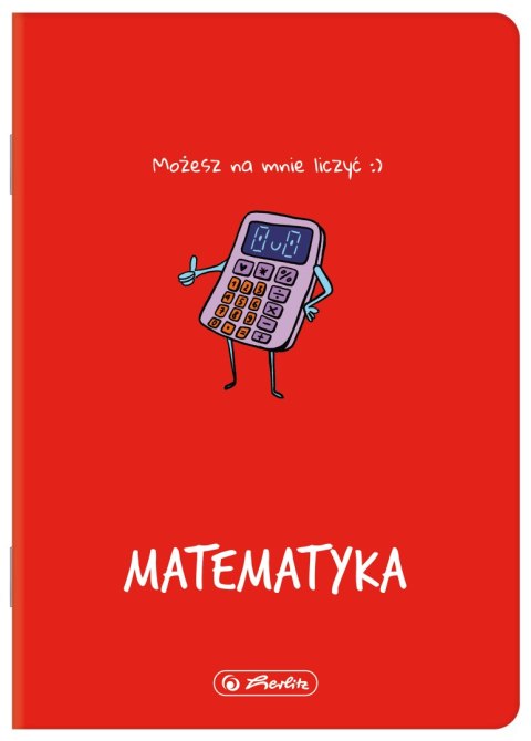 Zeszyt eco PP, A5, 60k, kratka, czerwony, matematyka, 400197975 HERLITZ