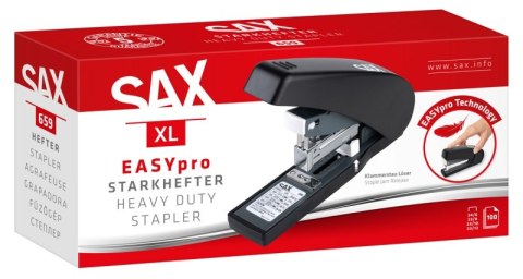 Zszywacz SAX 659 EasyPro XL, zszywa do 100 kartek, 24/6, 23/8-13, czarny