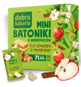 Baton DOBRA KALORIA, z nerkowców, szarlotka z cynamonem, 6x17g