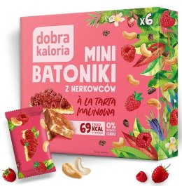 Baton DOBRA KALORIA, z nerkowców, tarta malinowa, 6x17g