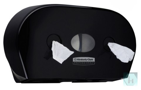 Dozownik podwójny do papieru toaletowego KIMBERLY-CLARK, 7187, centralne odwijanie, czarny