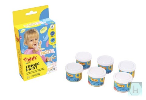 Farby do malowania palcami JOVI, 5x35 ml, mix kolorów