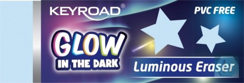 Gumka do ścierania KEYROAD Luminous, fluorescencyjna, pakowane na displayu, mix kolorów