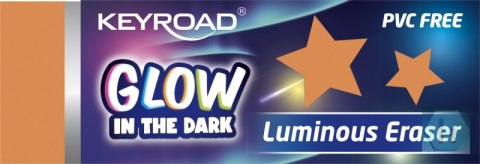 Gumka do ścierania KEYROAD Luminous, fluorescencyjna, pakowane na displayu, mix kolorów