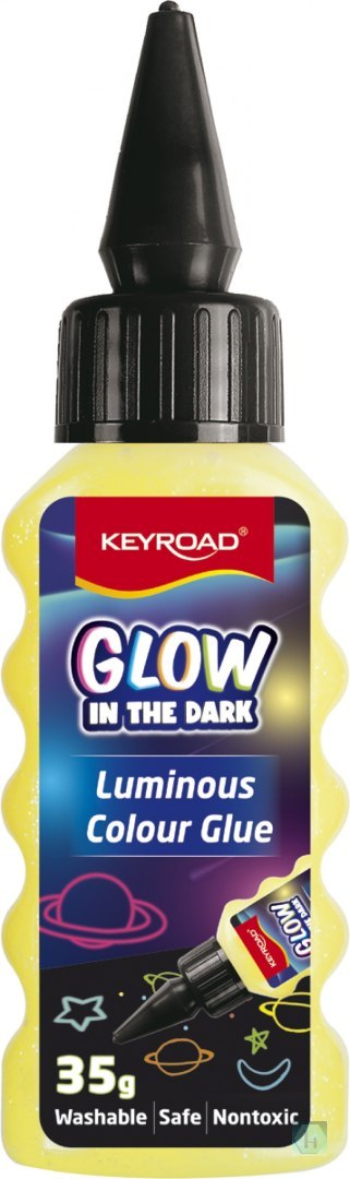 Klej w płynie KEYROAD Luminous, fluorescencyjny, pakowane na displayu, mix kolorów