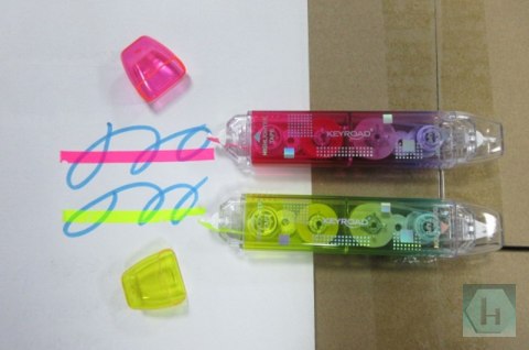 Korektor i zakreślacz w taśmie KEYROAD Jelly Gel, blister