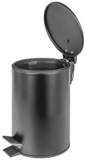 Kosz ze stopką DONAU HOME Modern, wolnoopadający, 3l, czarny