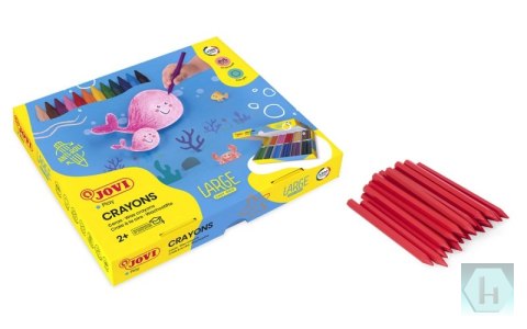 Kredki plastikowe JOVI Large Easy Grip, sześciokątne, 300 szt., mix kolorów
