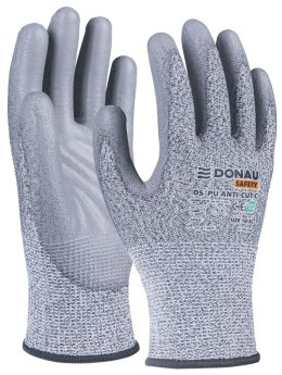 Rękawice antyprzecięciowe DONAU SAFETY DS-PU Anti-Cut C, rozm. 11, jasnoszary