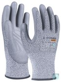 Rękawice antyprzecięciowe DONAU SAFETY DS-PU Anti-Cut C, rozm. 7, jasnoszary