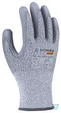 Rękawice antyprzecięciowe DONAU SAFETY DS-PU Anti-Cut C, rozm. 7, jasnoszary