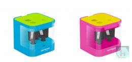 Temperówka elektryczna KEYROAD, USB, podwójna, w pudełku, mix kolorów