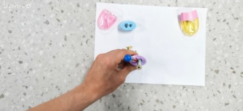 Temperówka plastikowa KEYROAD, pastel, podwójna, z pojemnikiem, blister, mix kolorów
