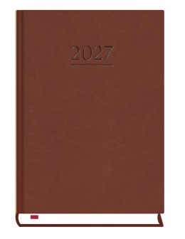 Terminarz Powszechny B6 2027, ciemno brązowy, kalendarz dzienny, Michalczyk i Prokop T-200V-S2