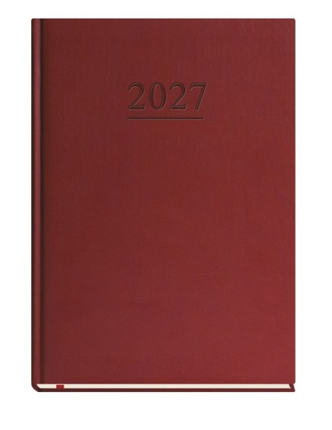Terminarz Uniwersalny A4 2027, bordowy, kalendarz tygodniowy + strona na notatki, Michalczyk i Prokop T-218V-B
