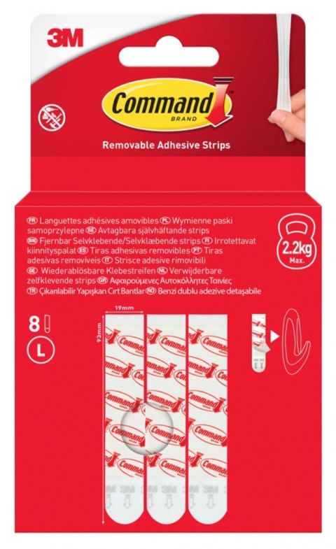 Uniwersalne paski samoprzylepne COMMAND™ (17023-8-EU), usuwalne, duże, 8 pasków