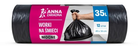 Worki na śmieci ANNA ZARADNA, mocne, 35l, 12 szt., czarne