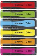 Zakreślacz fluorescencyjny DONAU D-Text, 1-5mm (linia), 6szt., mix kolorów