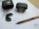 Zestaw szkolny KEYROAD Black Pencil Set, 2x czarny ołówek + gumka + temperówka, blister, czarny