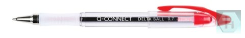 Długopis Q-CONNECT Delta, z wymiennym wkładem, 0,7mm, czerwony