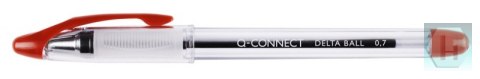Długopis Q-CONNECT Delta, z wymiennym wkładem, 0,7mm, czerwony