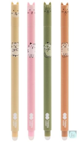 Długopis wymazywalny, Warm Kitty , 0.5mm, niebieski, Happy Color, HA 4120 01WK-3