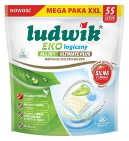 Ekologiczne kapsułki do zmywarek All in 1 Ultimate Plus LUDWIK, 55 szt.