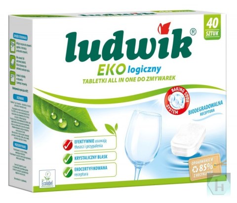 Ekologiczne tabletki do zmywarek All in 1 LUDWIK, 40 szt.